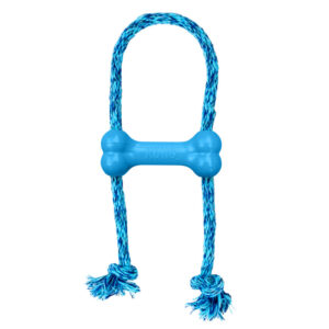 KONG Puppy Goodie Bone w/ Rope Blue XSmall