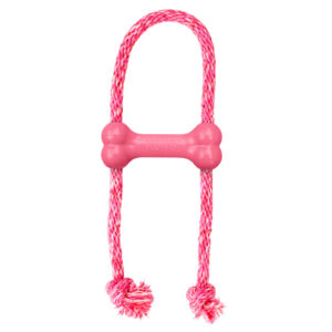 KONG Puppy Goodie Bone w/ Rope Pink XSmall